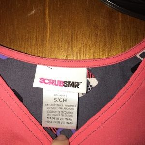Pink scrubstar scrub top